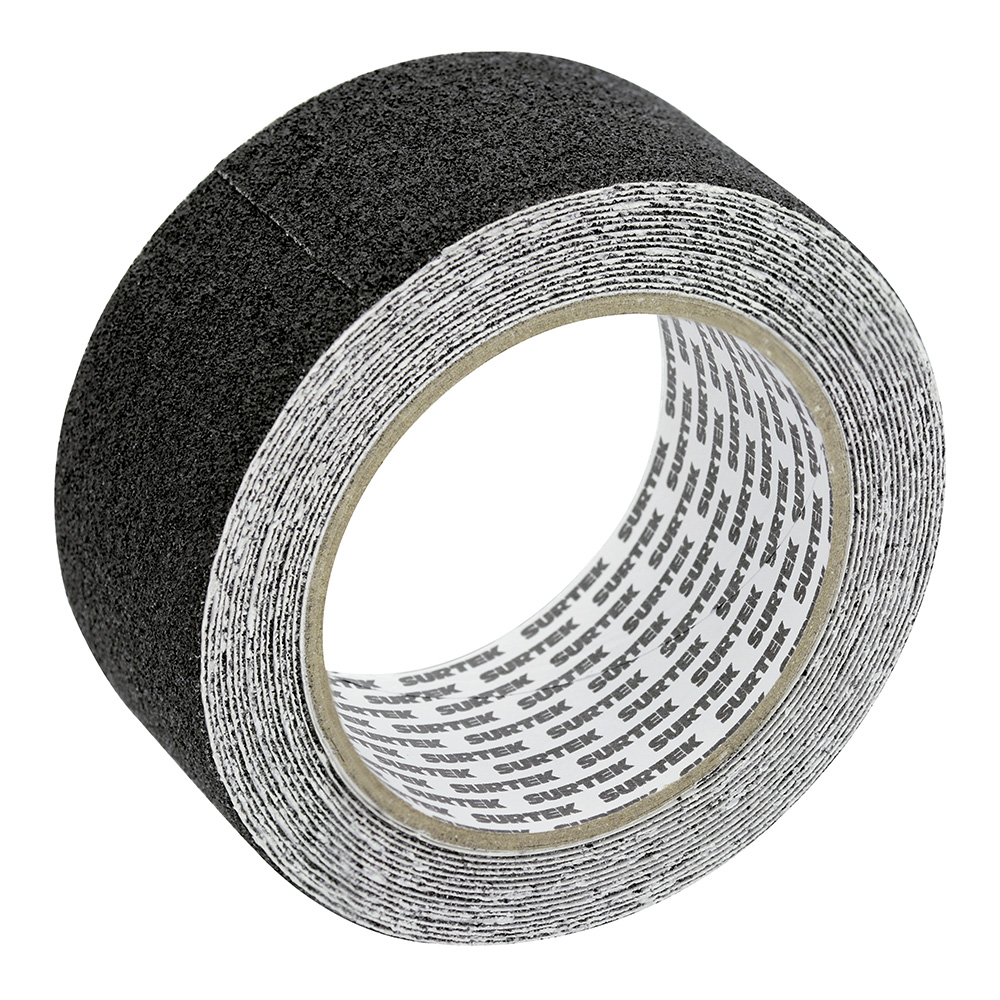 Cinta antiderrapante ancho 48 mm de 5 m, color negro Surtek