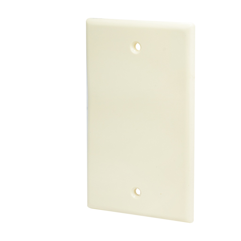 Placa ciega plástica, línea estándar, color marfil Surtek