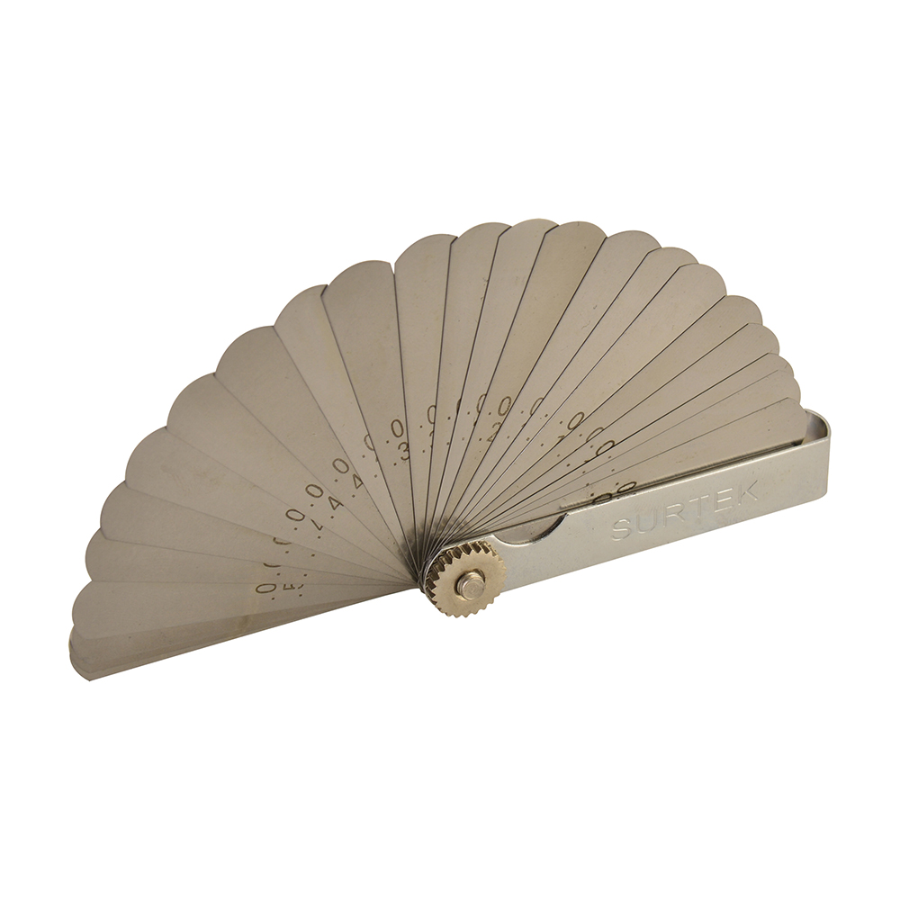 Calibrador en pulgadas y milimétricos 26 hojas Surtek