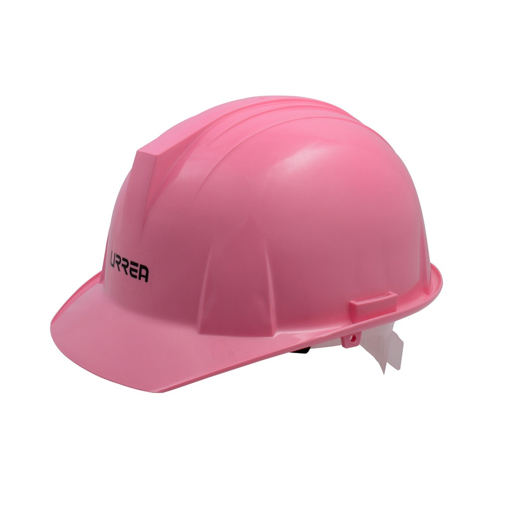Casco de seguridad con ajuste de intervalos de 4 puntos, color rosa Urrea