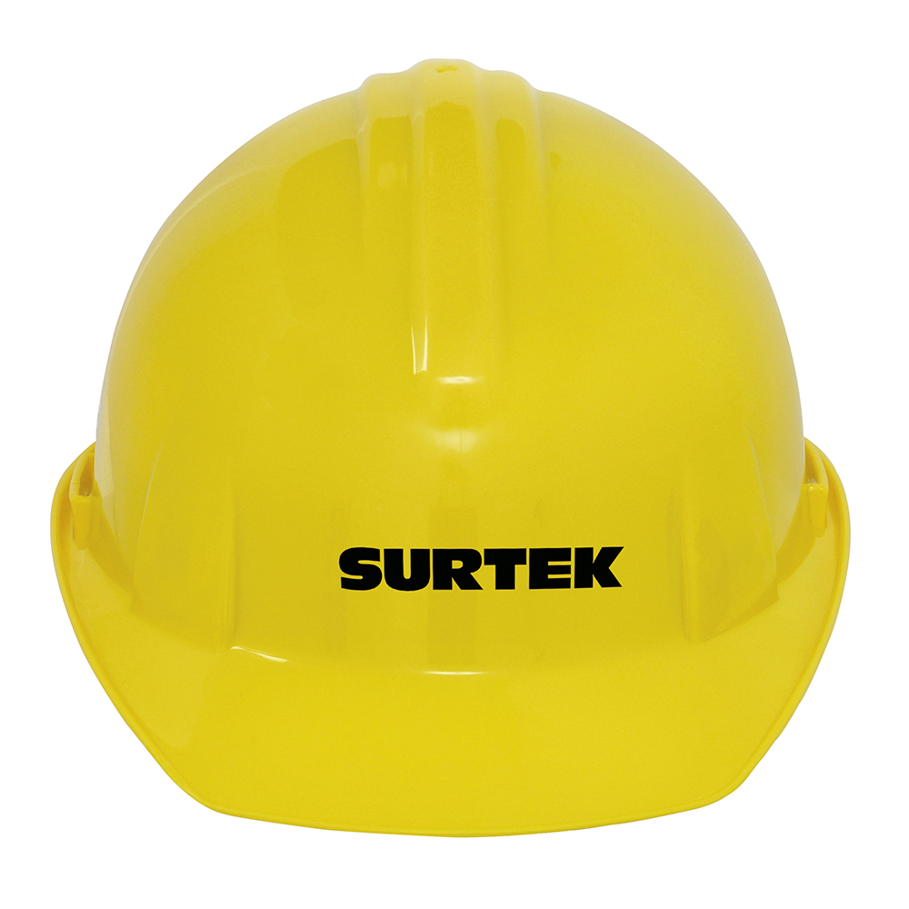 Casco de seguridad con ajuste de intervalos, color amarillo Surtek