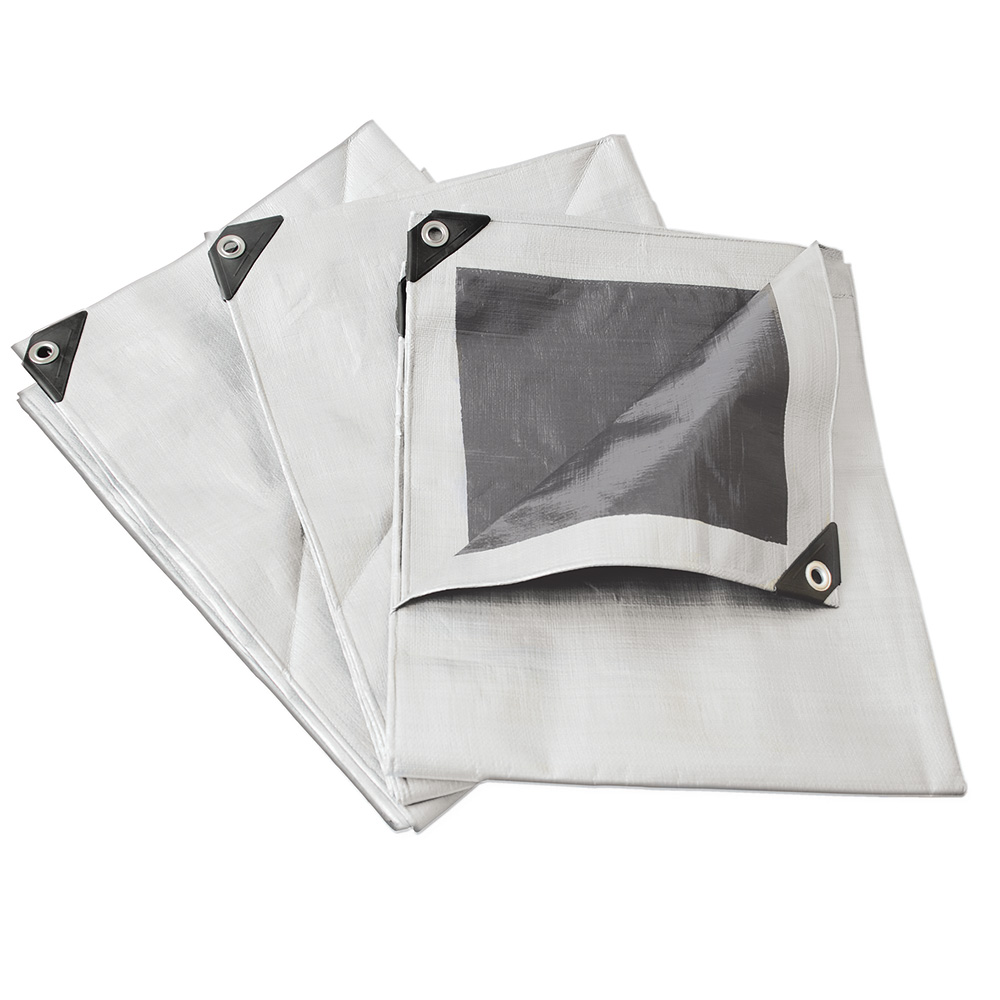 Lona de polietileno reforzada color blanco, 3 x 3 m Surtek