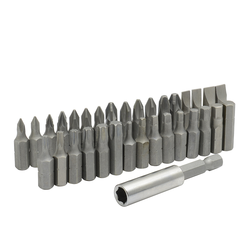Juego combinado de puntas hexágono de 1/4" con adaptador magnético, 33 piezas en blíster Surtek