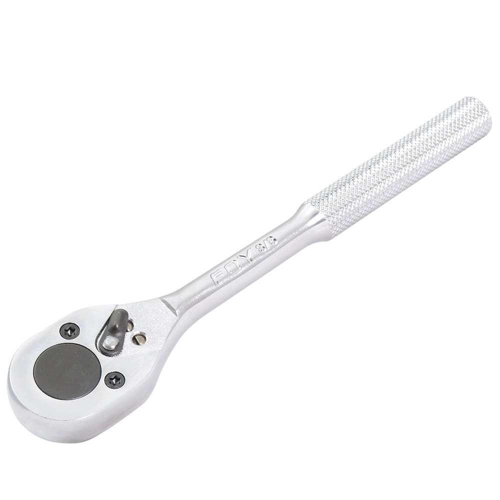 Matraca reversible cromada, para dado cuadro de 3/8" Foy