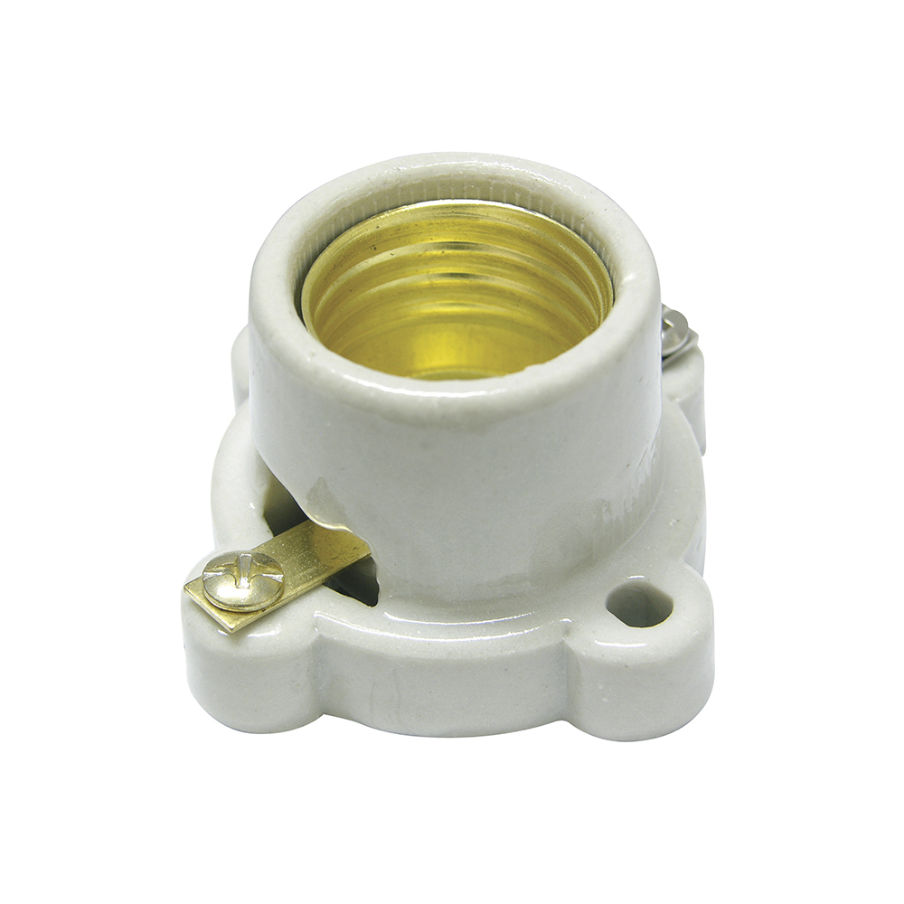 Portalámpara de base cuadrada 2", color blanco Surtek