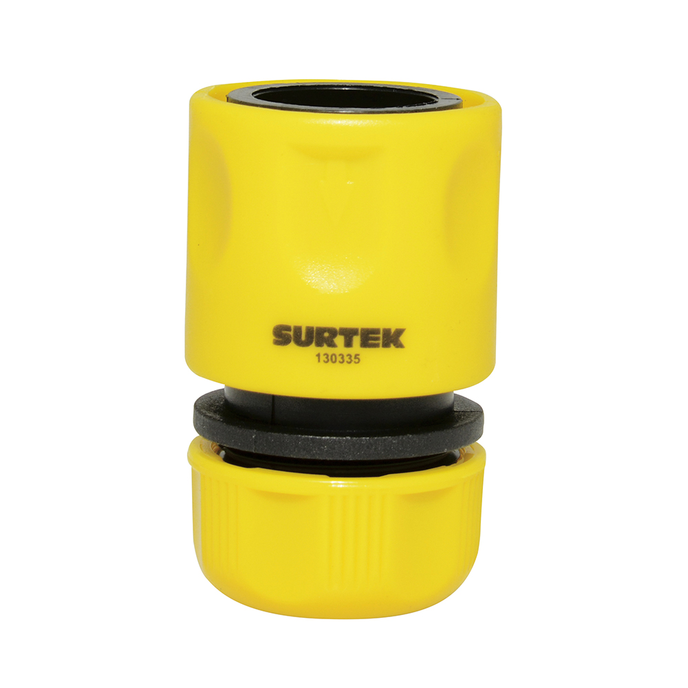 Juego de conectores para manguera de riego con sistema clic 3/4" GHT, 2 piezas Surtek