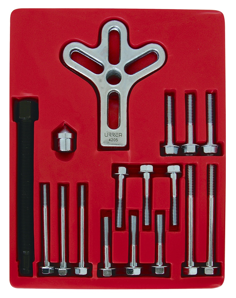 Juego de extractor automotriz de volante tipo "C", 17 piezas Urrea