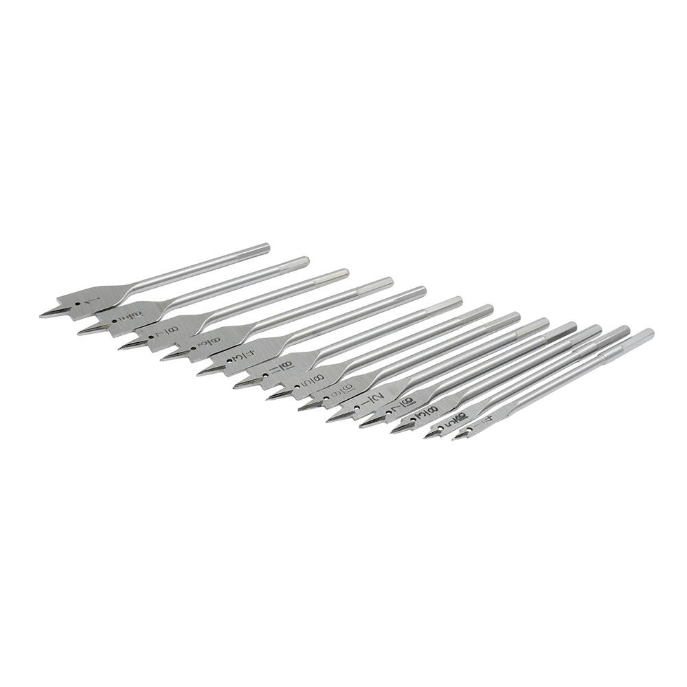 Juego de brocas para madera de acero al carbono tipo manita zanco hexagonal, 13 piezas Surtek