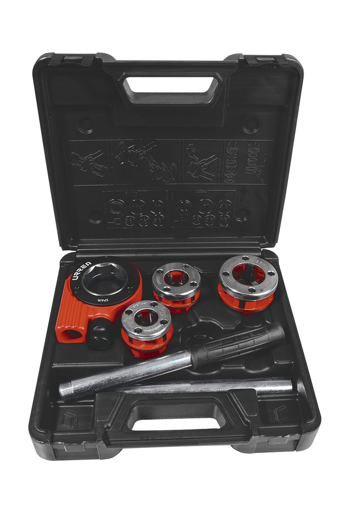 Juego de tarraja para tubo de 1/2" a 1" NPT, 5 piezas Urrea