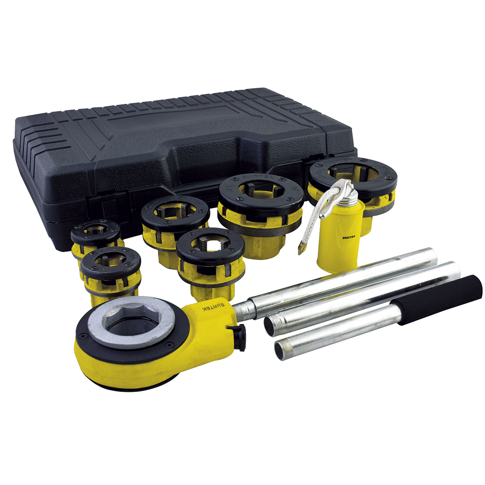 Juego de tarraja para tubo de 1/2" a 2" NPT, 9 piezas Surtek