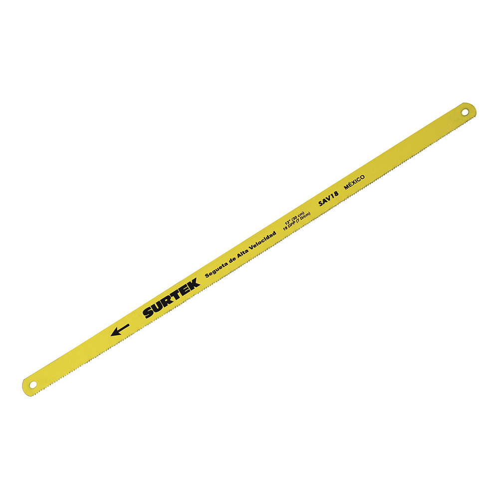 Segueta de acero alta velocidad 12", 18 DPP, 10 piezas Surtek