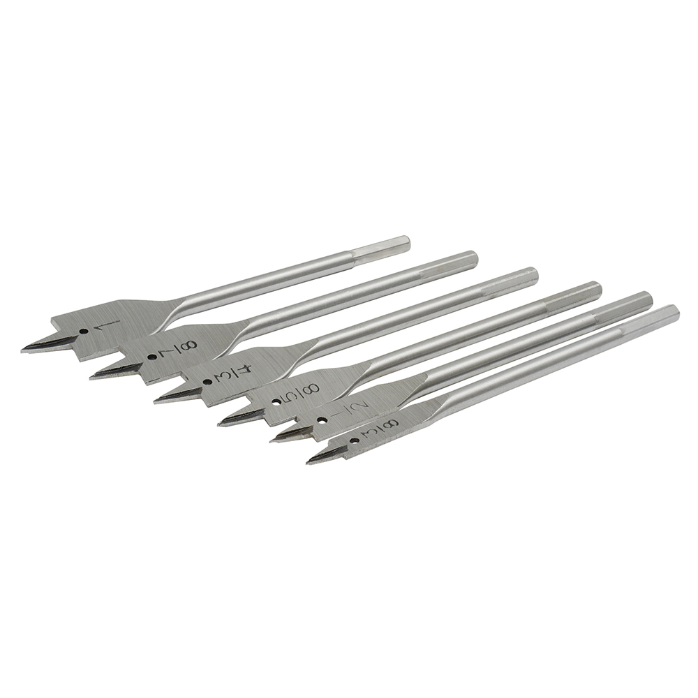 Juego de brocas para madera de acero al carbono tipo manita zanco hexagonal, 6 piezas Surtek