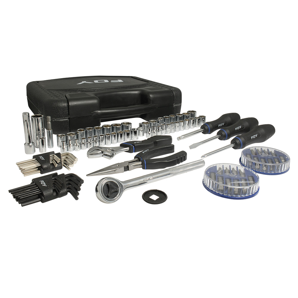 Juego combinado de herramienta 94 piezas, con estuche plástico Foy
