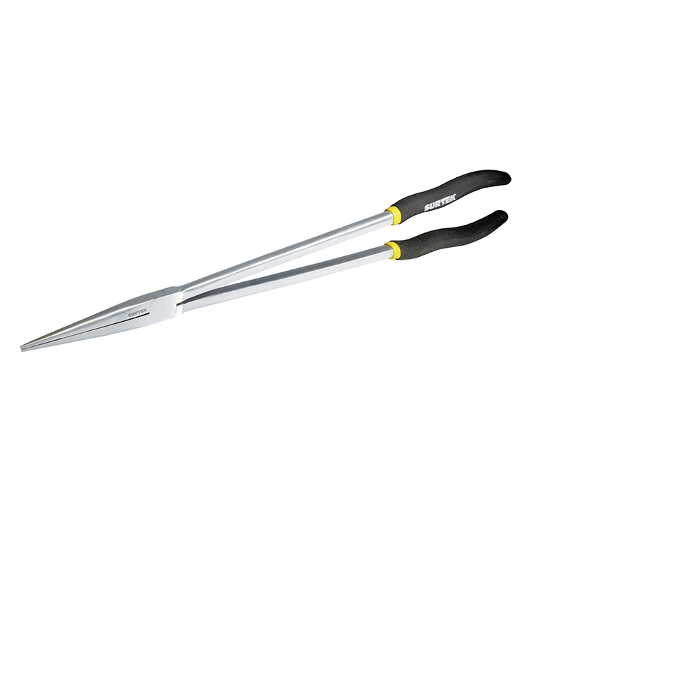 Pinza para electricista con mango doble plastisol de 16" punta extra larga Surtek