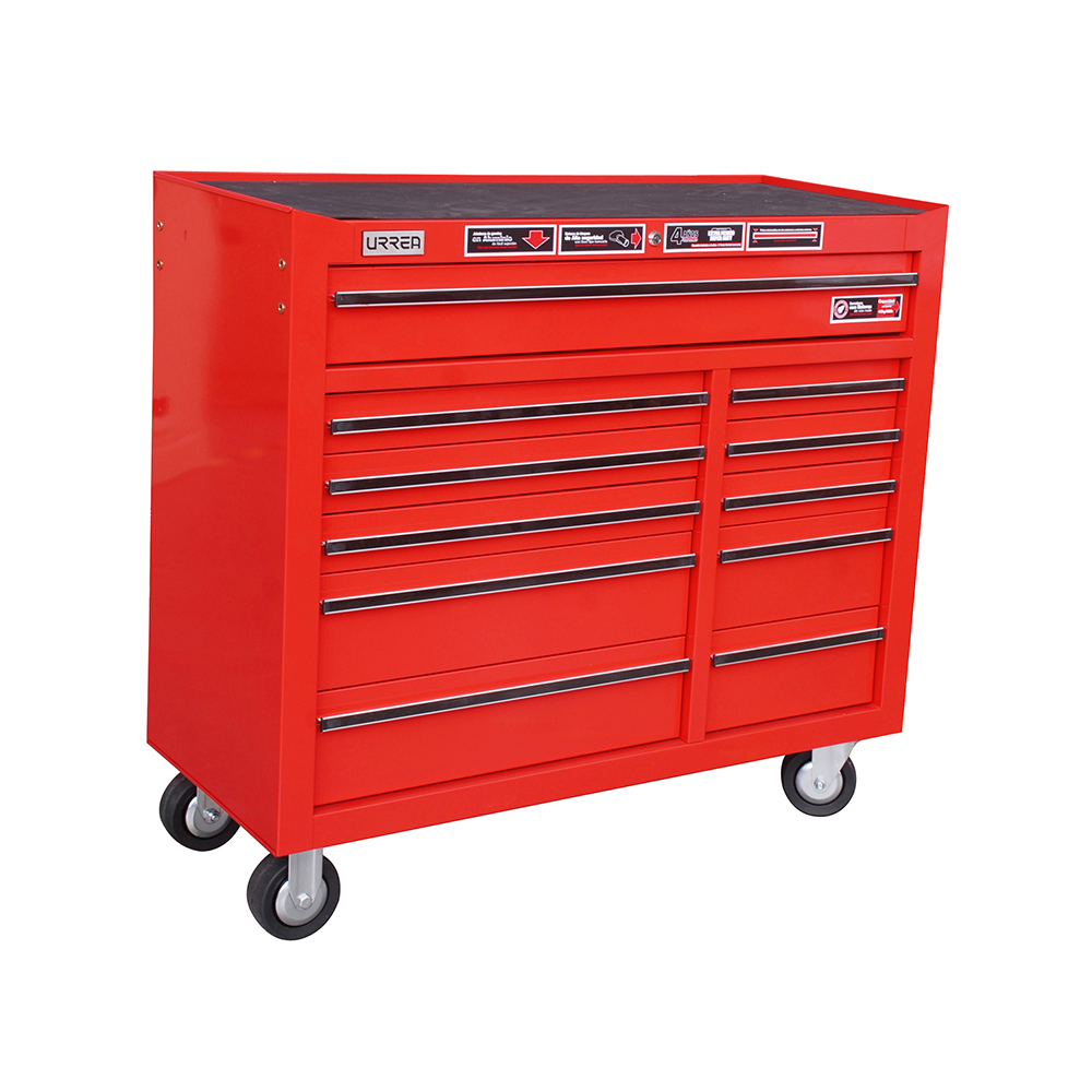 Gabinete móvil 11 gavetas color rojo serie X 41" Urrea