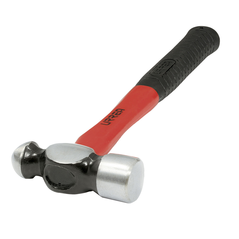 Martillo de bola maquinado con mango de fibra de vidrio largo de 13", 8 oz Urrea