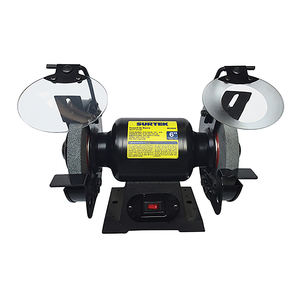 Esmeril de banco motor silencioso de inducción 6" 1/2 HP 343 W 120 V, 3450 RPM Surtek