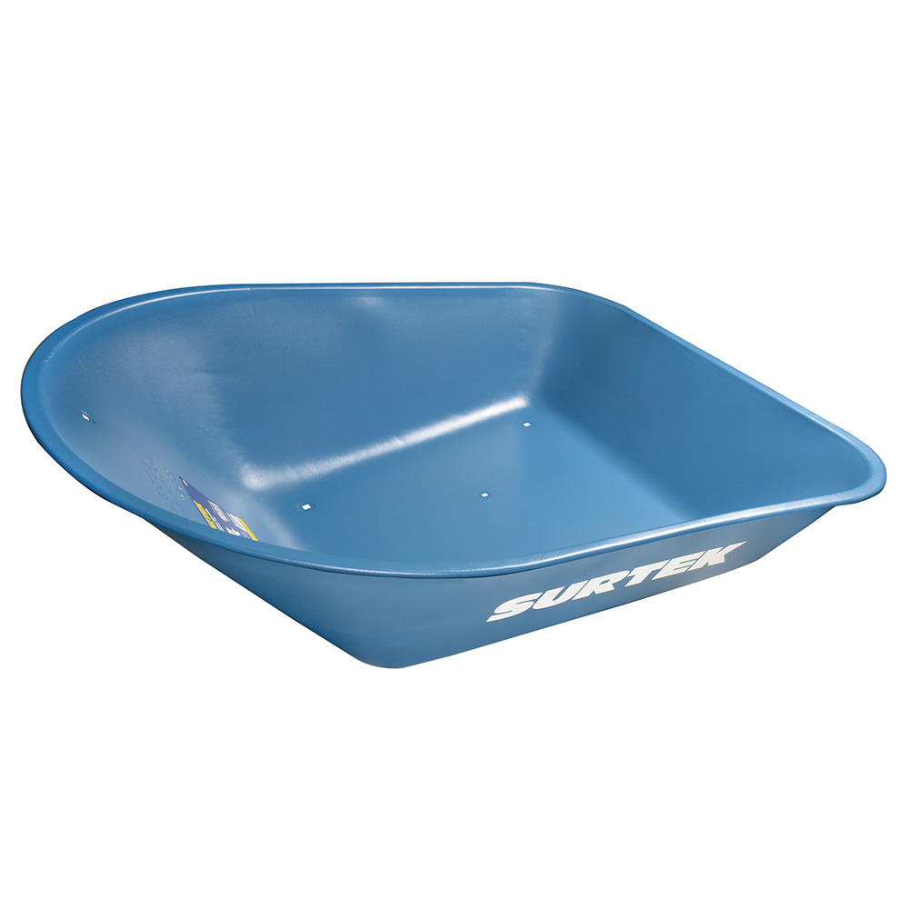 Concha de acero para carretilla herraje tipo americano 5 Ft3, azul Surtek