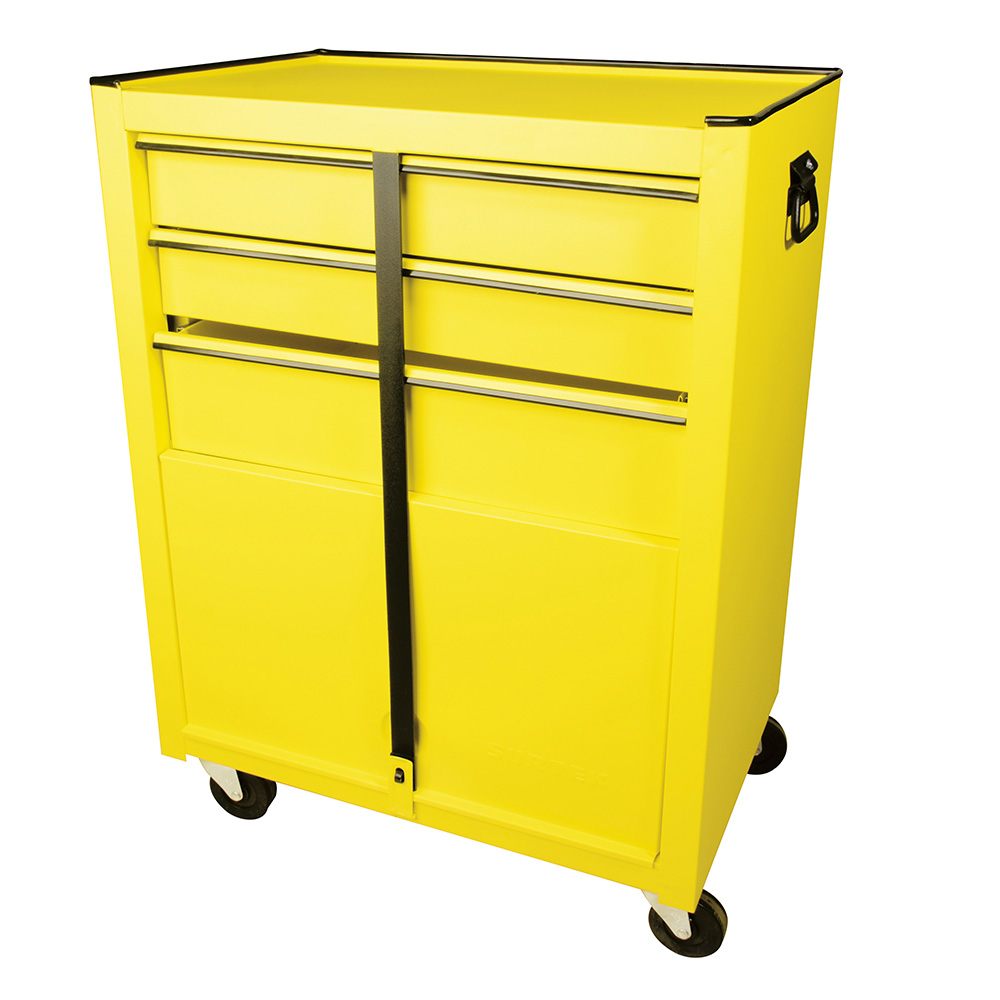 Gabinete móvil con 3 gavetas color amarillo 26" Surtek
