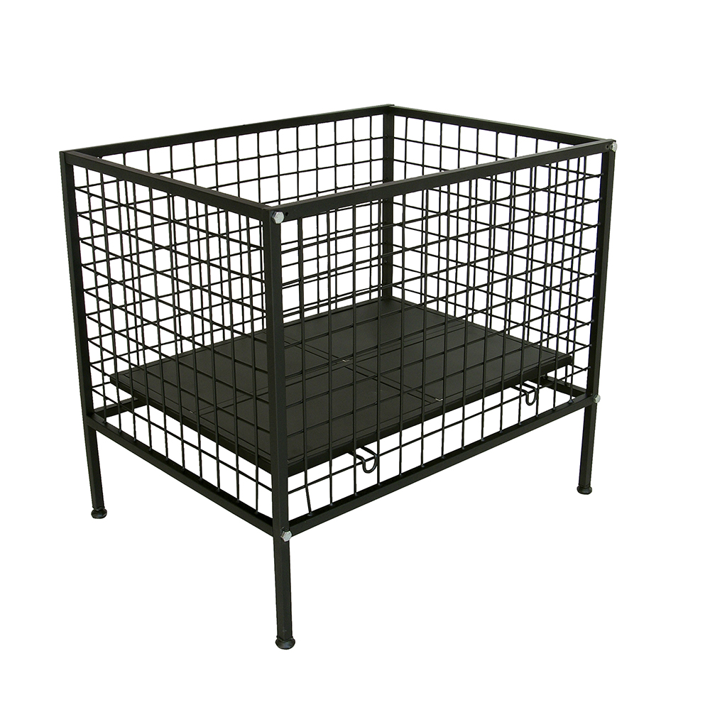 Botadero metálico negro 80 x 70 x 60 cm Surtek