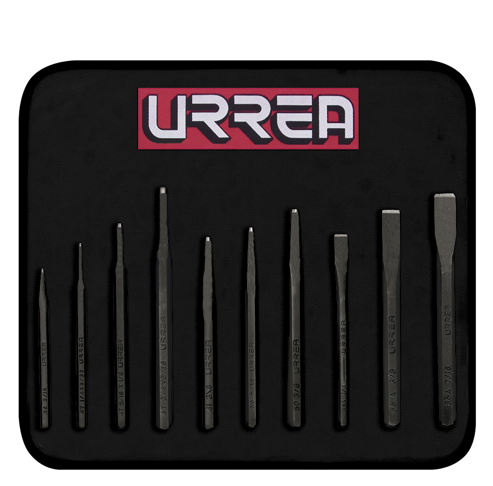 Juego de punzones y cinceles, 10 piezas Urrea