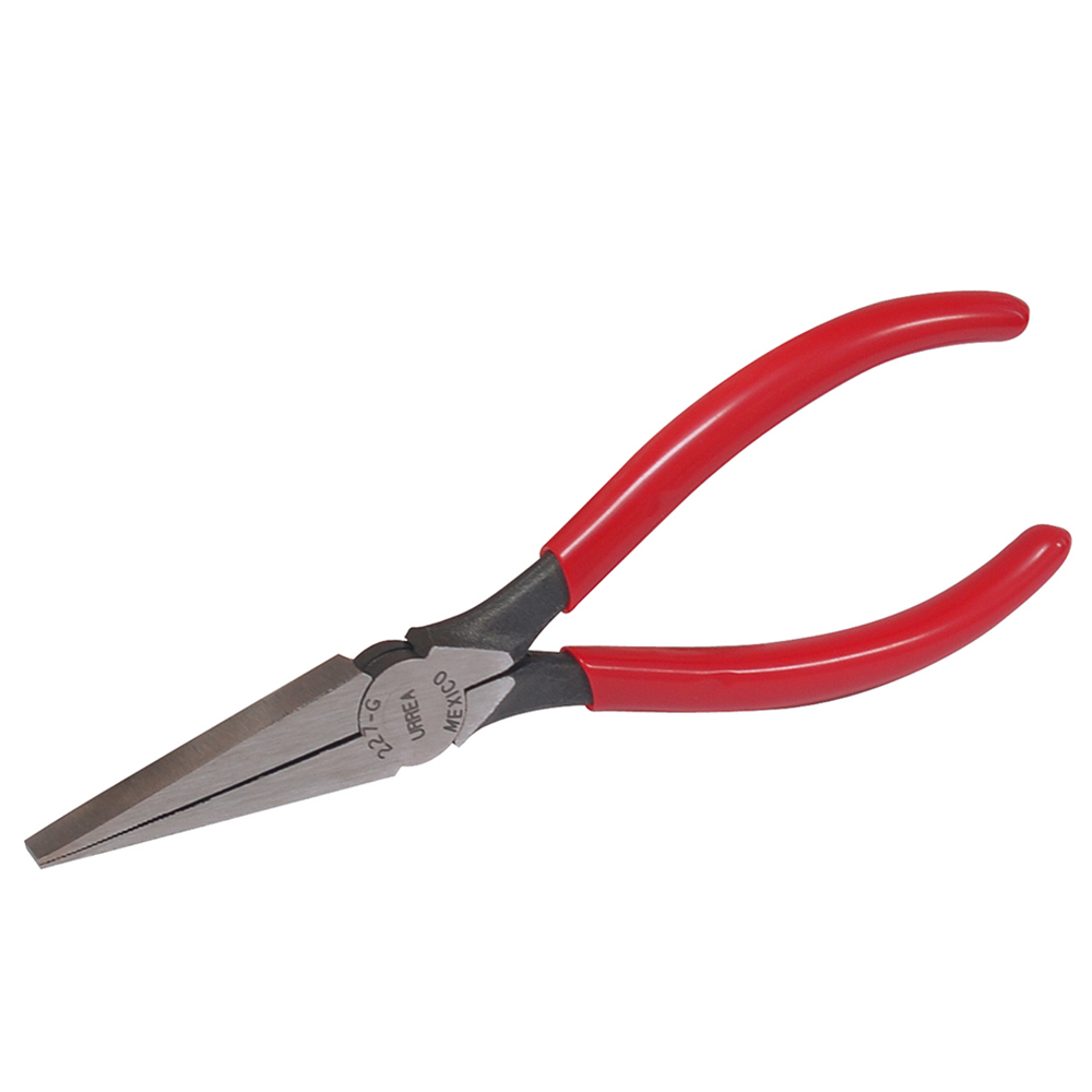Pinza para electricista con mango rubber grip de 6-5/8" punta plana Urrea