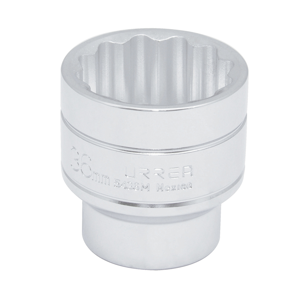 Dado cuadro de 1/2", 12 puntas, métrico, 36 mm Urrea