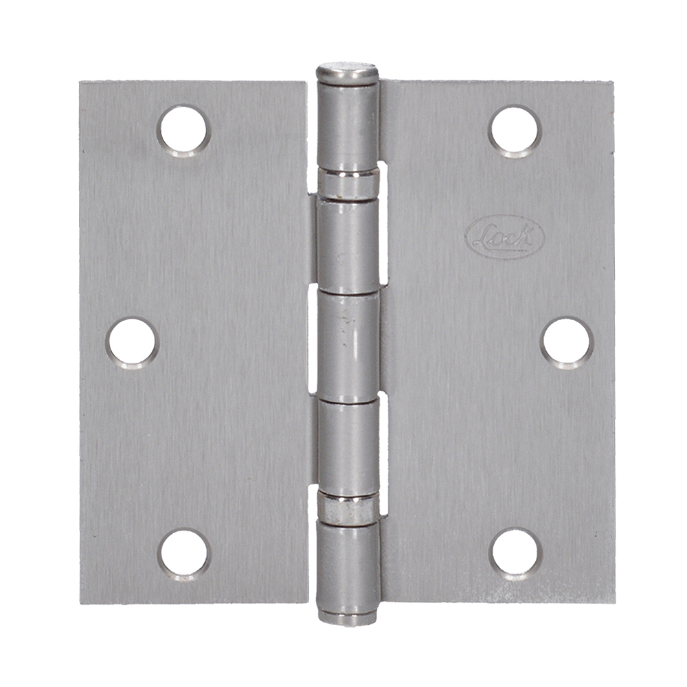 Bisagra cuadrada arquitectónica con balero de acero níquel satinado 3.5" x 3.5" Lock