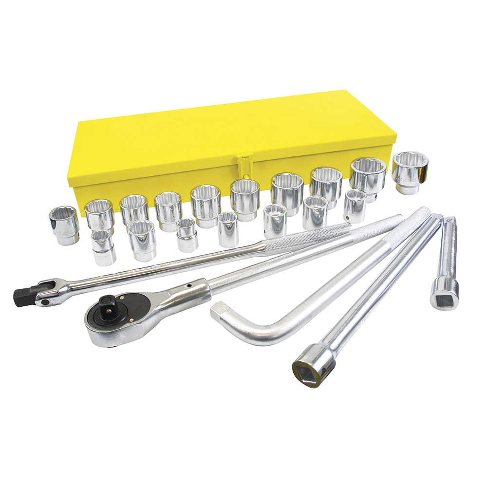 Juego de dados y accesorios cuadro de 3/4" en pulgadas, 23 piezas Surtek