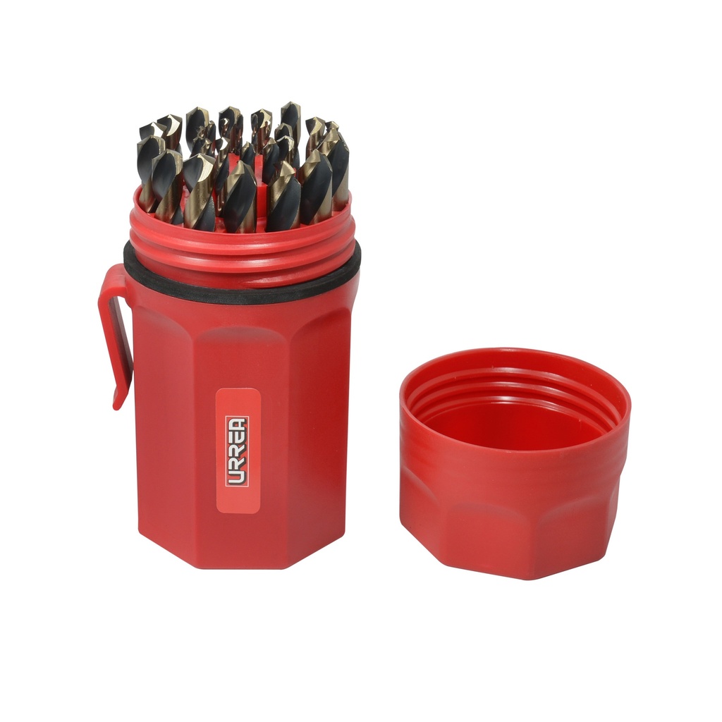 Juego de brocas premium de acero de alta velocidad zanco 3 planos, 29 piezas Urrea