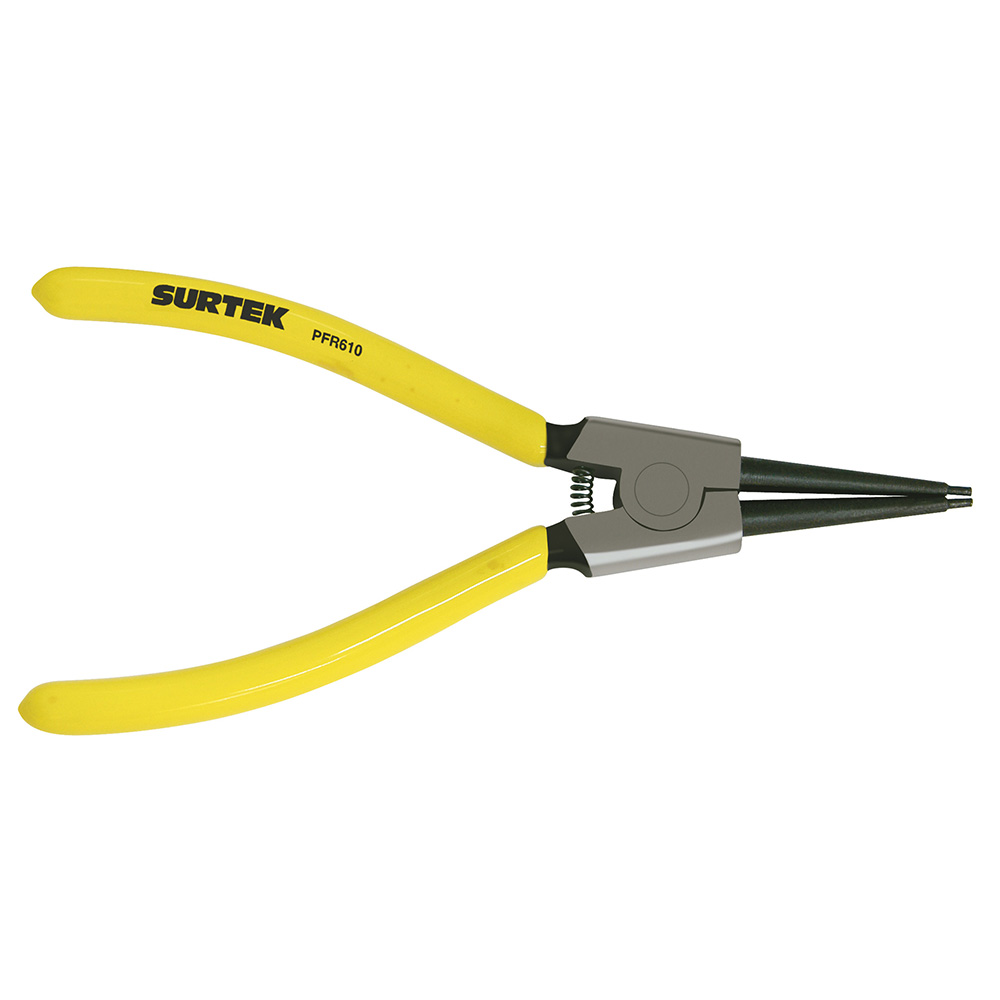 Pinza para anillos de retención fijas externo 1.8 mm ángulo de 0° doble mango de vinil Surtek