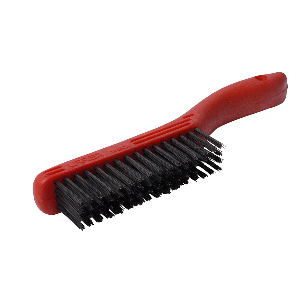 Cepillo de alambre de acero reforzado con 4x16 filas de pinceles con mango Urrea