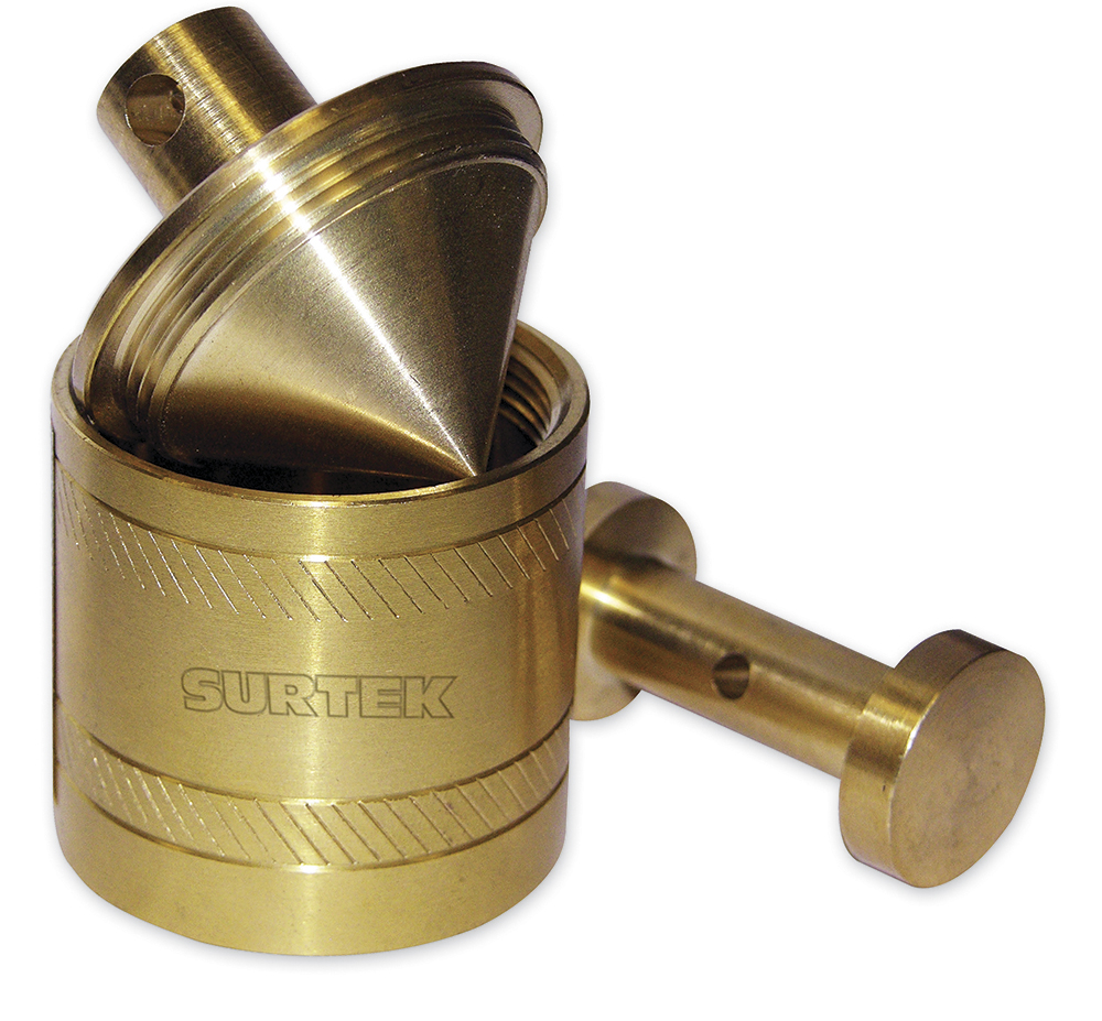 Plomada de latón tipo barril 580 g Surtek