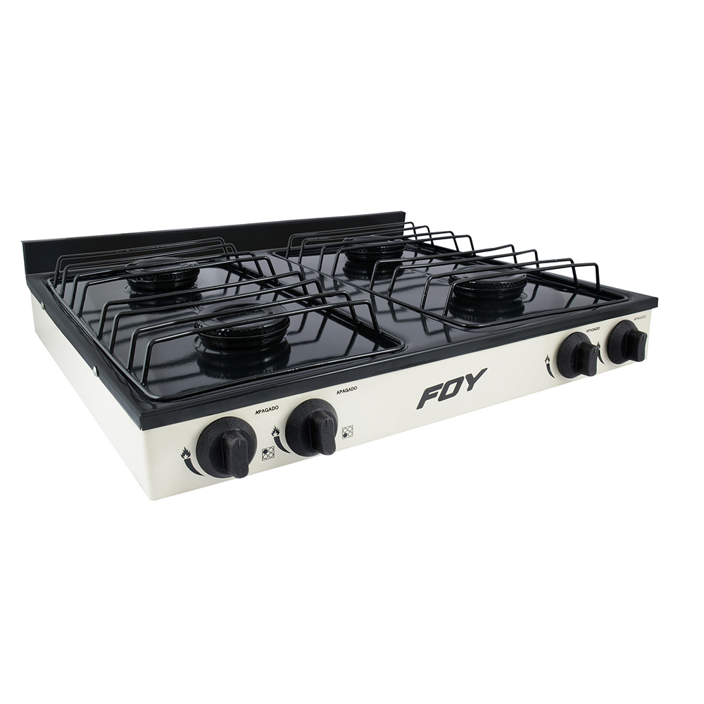 Estufa de gas 4 quemadores color blanco Foy