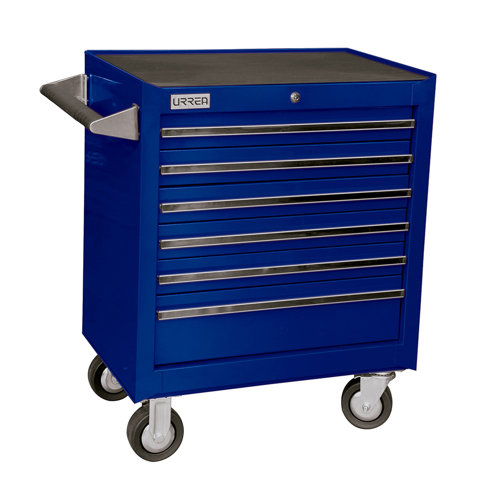 Gabinete móvil 6 gavetas color azul serie X 27" Urrea