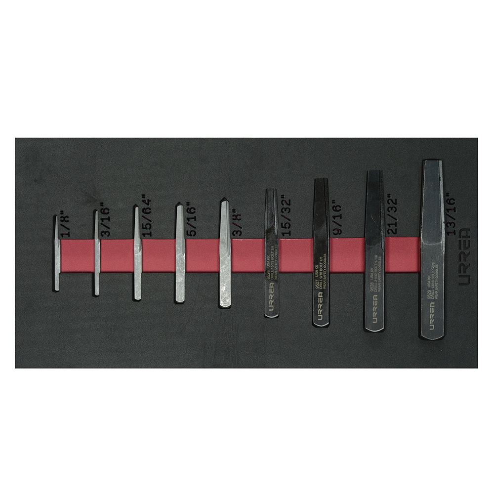 Juego de extractores rectos para tubo 9 piezas CH132-C Urrea