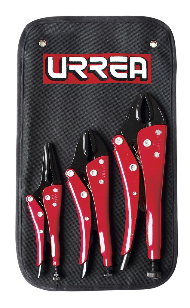 Juego de pinzas de presión, 3 piezas Urrea