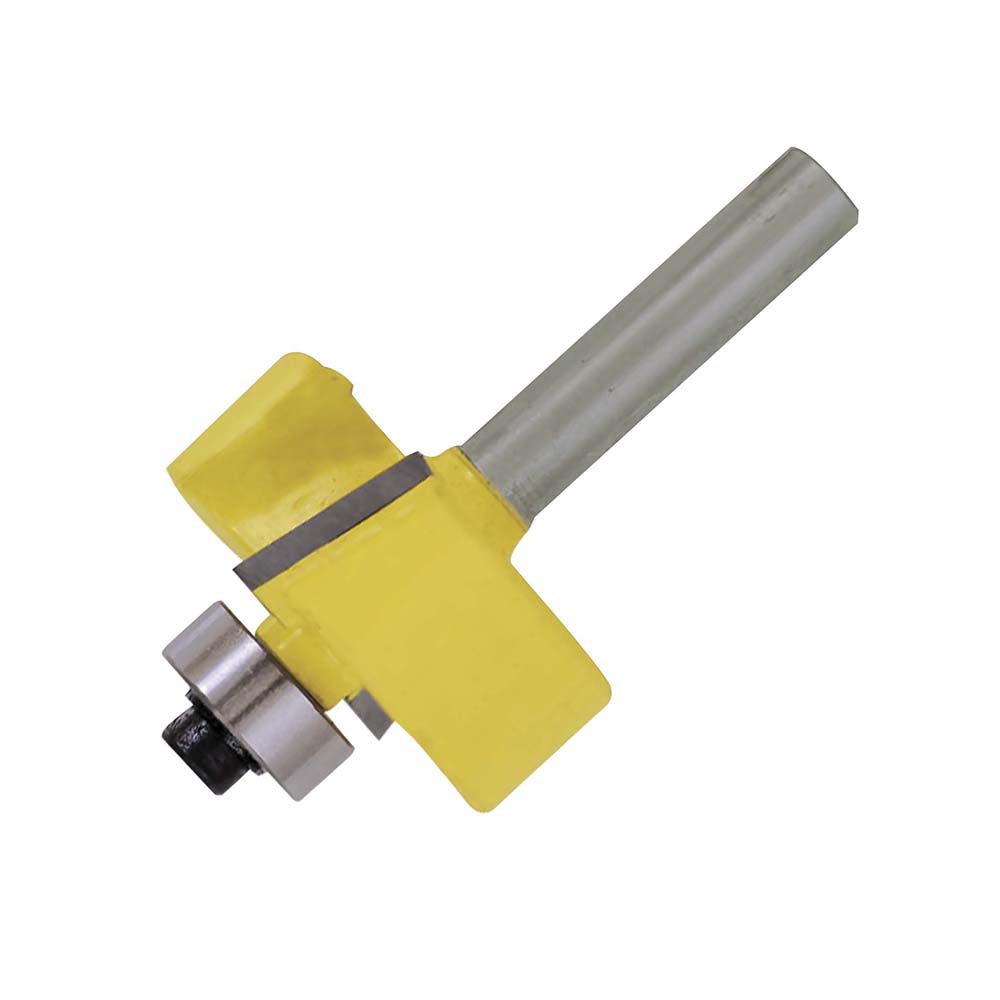 Broca para router de acero rebajadora con balero 1-1/4" zanco de 1/4" Surtek