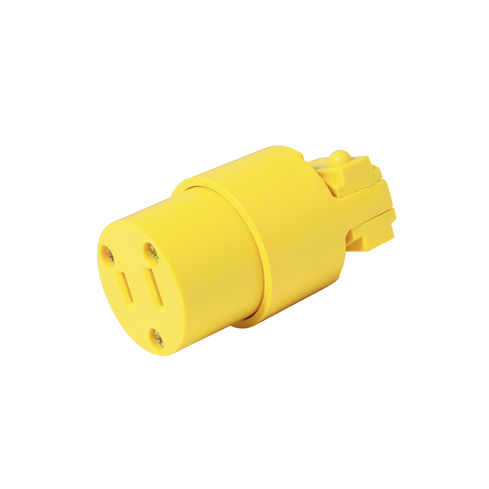 Contacto blindado plástico polarizado, color amarillo Surtek