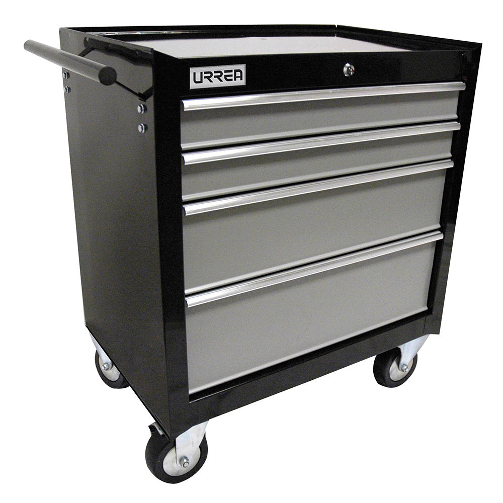 Gabinete móvil 4 gavetas color negro serie H 27" Urrea