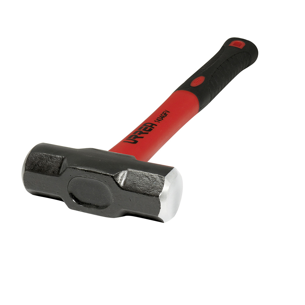 Marro octagonal cabeza maquinada con mango de fibra de vidrio de 15-1/4", 3 lb Urrea