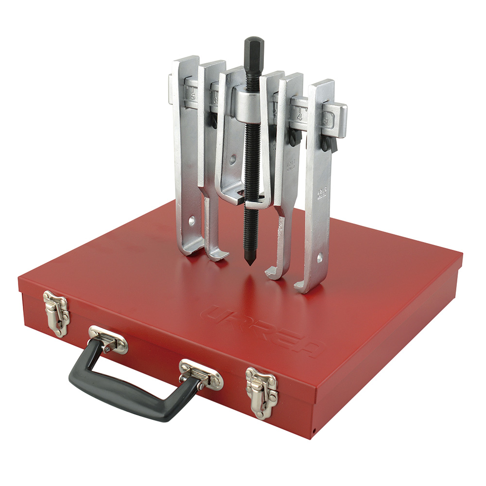 Extractor quijada recta tipo "A" 6 ton, 13 piezas en caja metálica Urrea