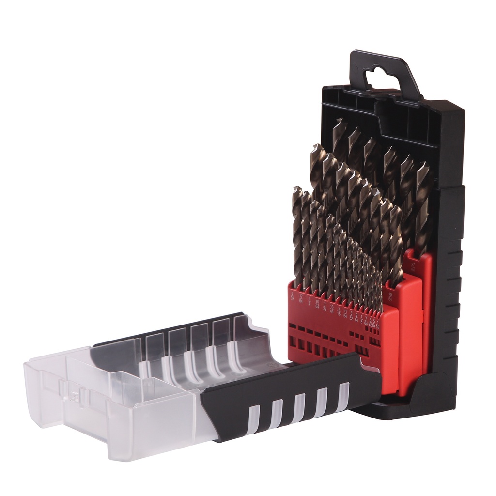 Juego de brocas con cobalto de acero de alta velocidad zanco recto, 29 piezas Urrea