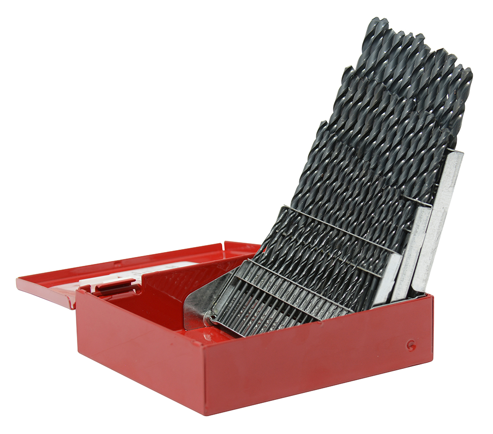 Juego de brocas negras numéricas de acero de alta velocidad zanco recto, 60 piezas Urrea