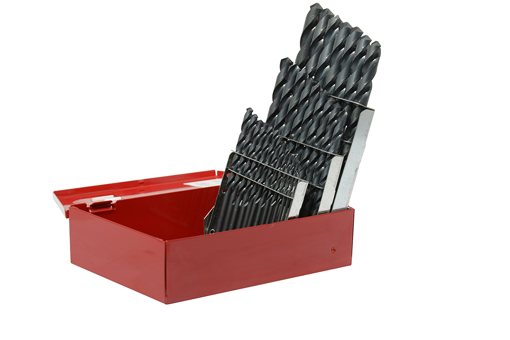 Juego de brocas negras de acero de alta velocidad zanco recto, 29 piezas Urrea