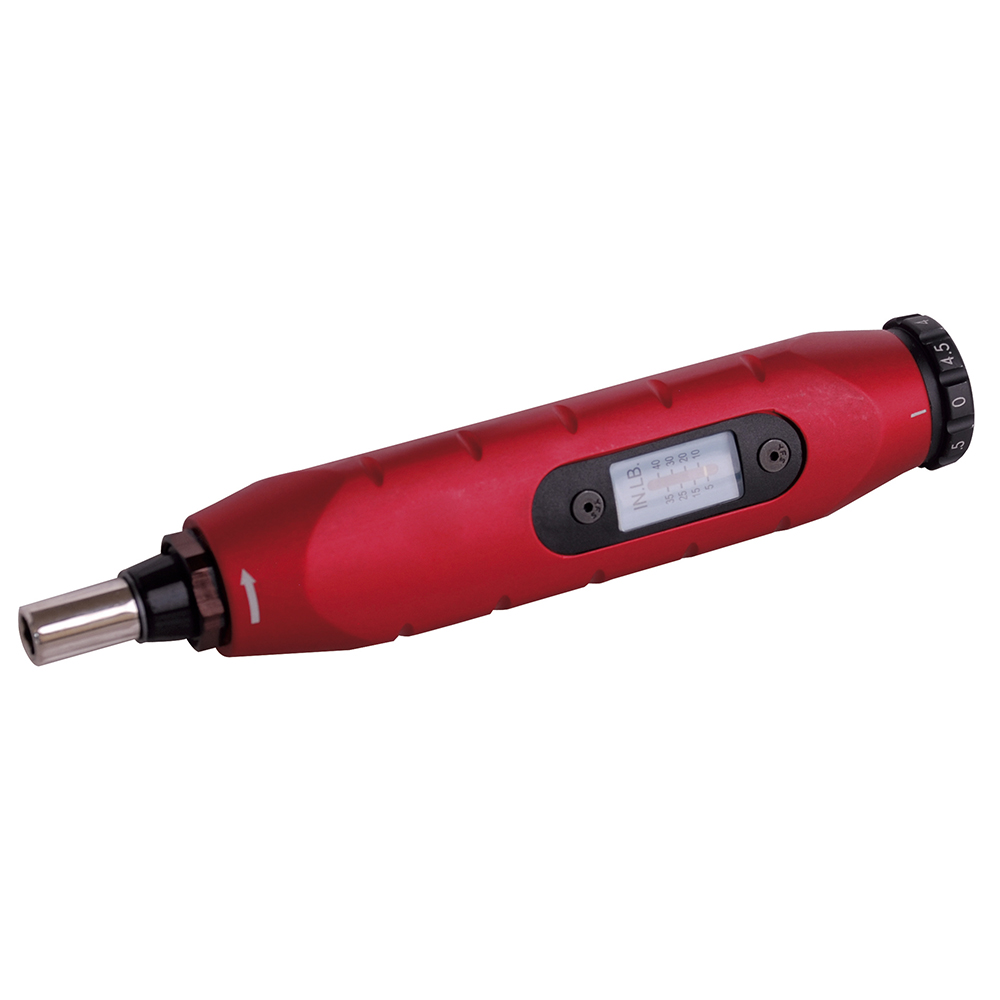 Destornillador de torque microajustable con mango plástico cuadro de 1/4", 5-40 in-lb Urrea