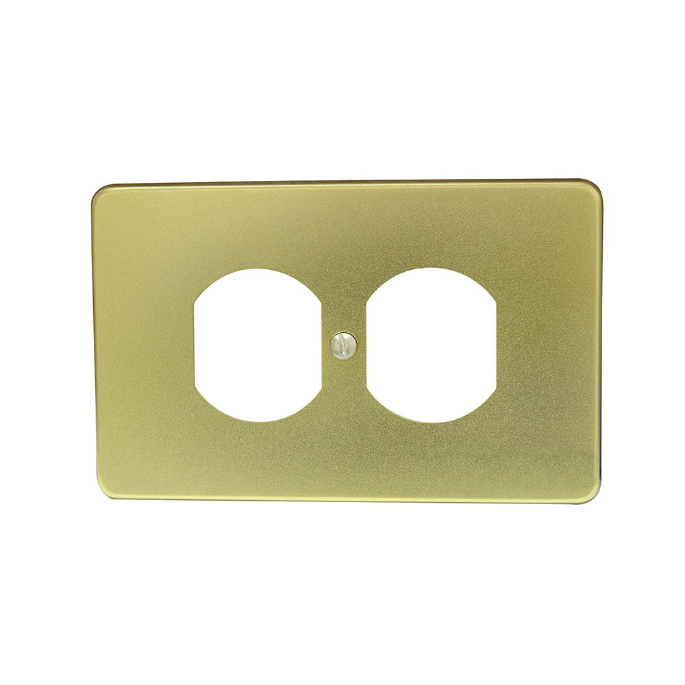 Placa doble de aluminio, línea estándar, color oro Surtek
