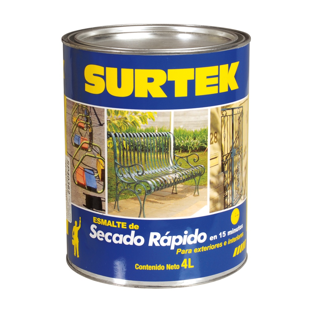 Esmalte de secado rápido 1 Lt color blanco Surtek