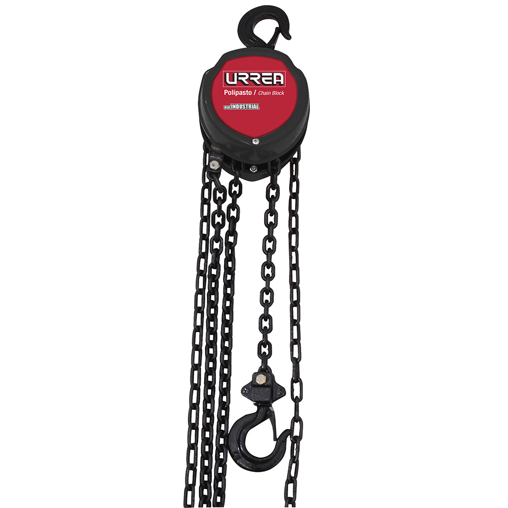 Polipasto manual 1 ramal, 1 ton, cadena 6 m Urrea