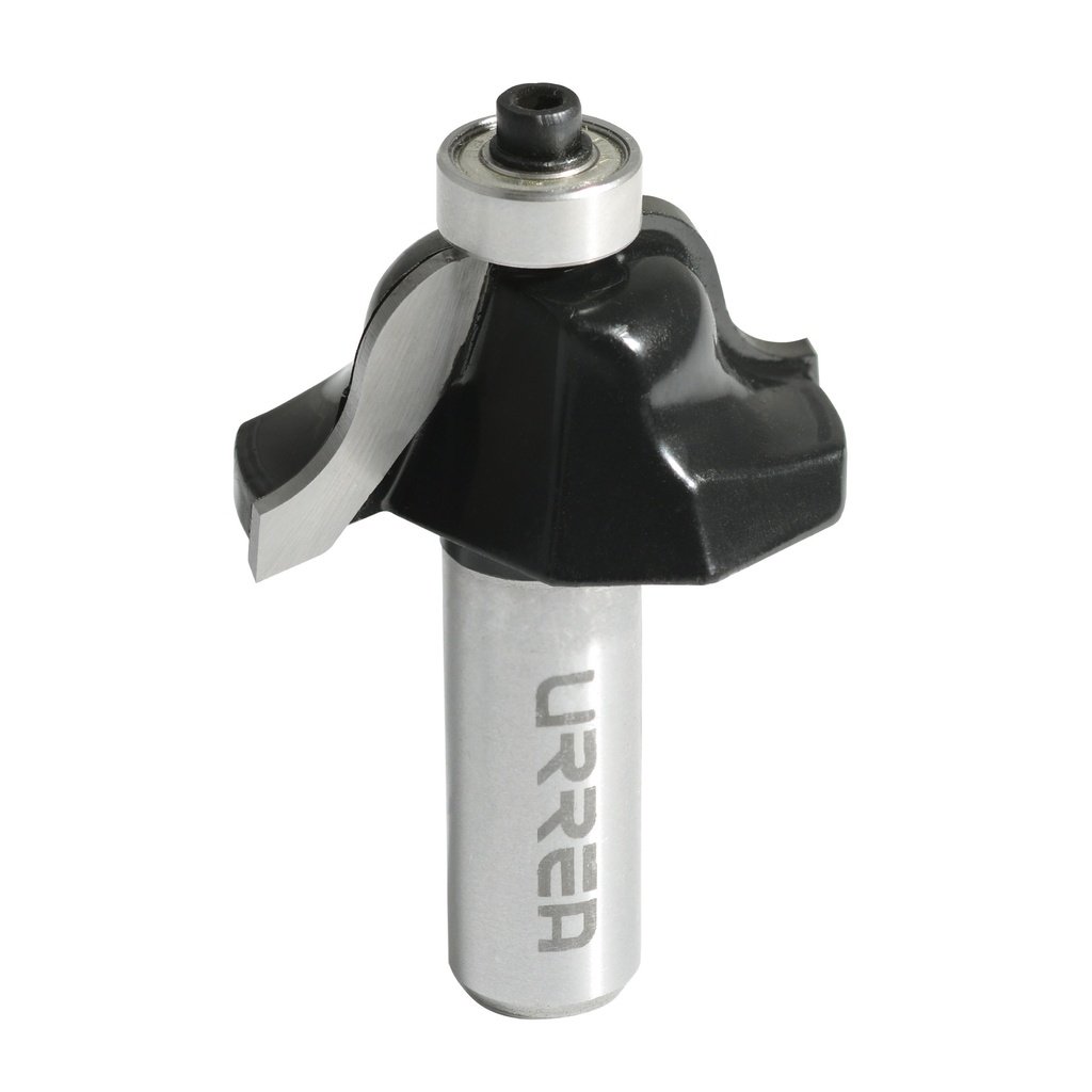 Broca para router de acero romana con balero 1-5/8" zanco de 1/4" Urrea